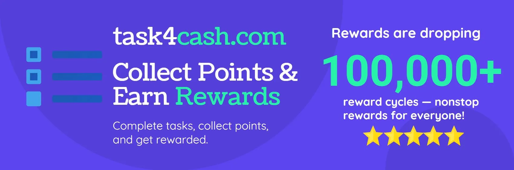 Task4cash.com rewards dropping 100,000+ reward cycles — nonstop rewards for everyone!